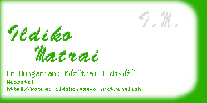 ildiko matrai business card